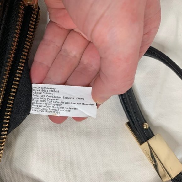 Aritzia Auxiliary Calisch Crossbody Bag Shoulder Purse Clutch Embossed Black - Picture 6 of 16